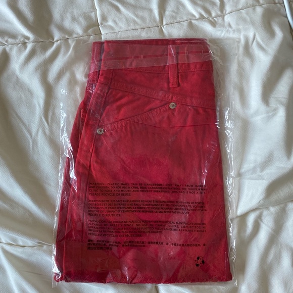 New With Tags American Eagle Red Denim Skirt - Picture 2 of 3